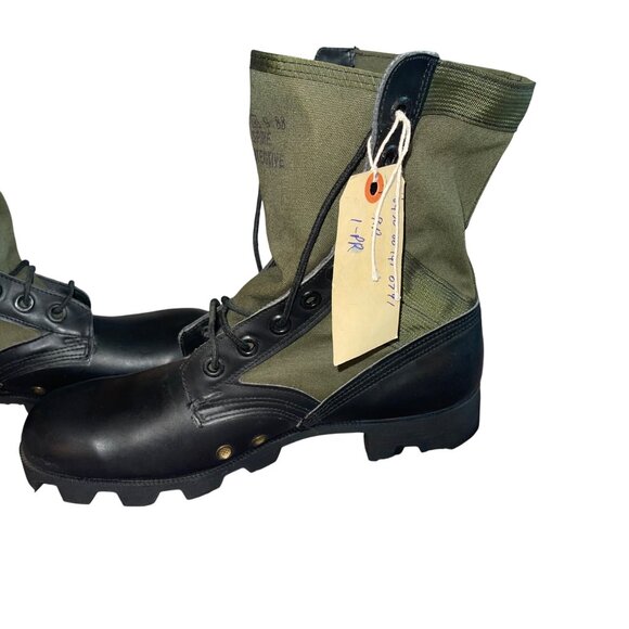 Vintage Mens Jungle Boots Size 9 Green DMS Protective Panama Sole Deadstock New - Picture 6 of 16